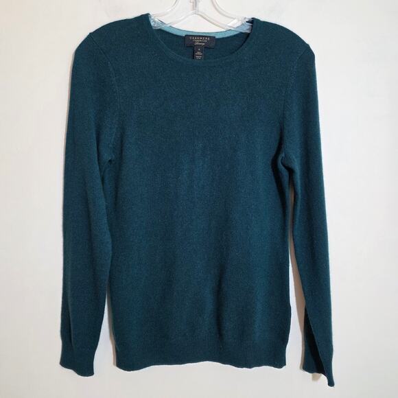 Charter Club Luxury 100% cashmere deep pine green sweater woman's size small - Picture 1 of 9